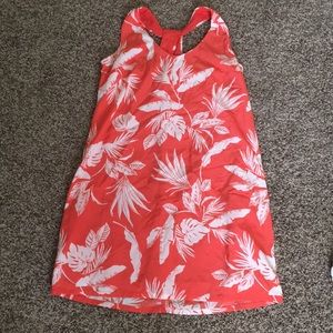 Palm print twisted back dress, size S